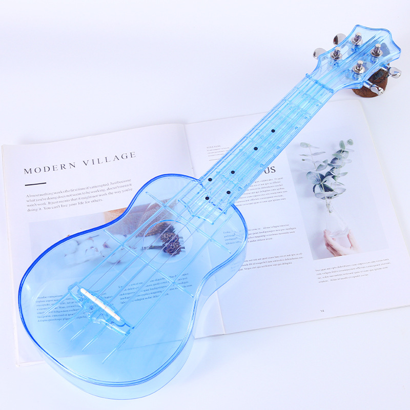 Plastic ukulele with a score for students, toy, guitar, musical instruments, 21 inch, DIY 4