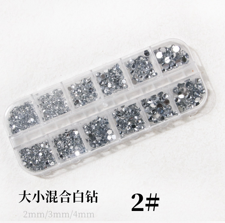 Tamaño mezclado Blanco Diamante