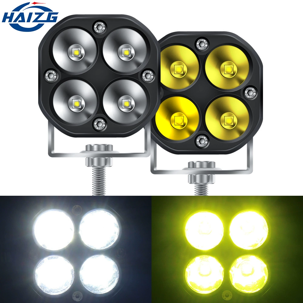 HAIZG Автомобильный светодиодный рабочий свет мотоцикл 4LED 40 Вт прожектор золотой свет большое поле зрения Модифицированная Лазерная фара