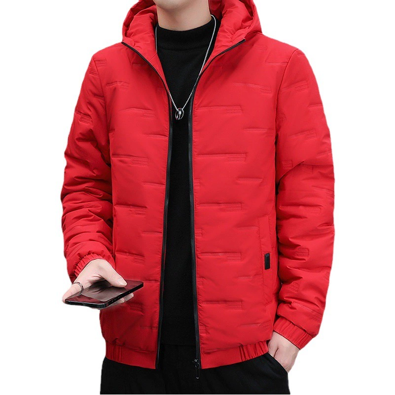 Зимняя куртка с хлопковой подкладкой, Мужская однотонная куртка с капюшоном, модная верхняя одежда, утолщенная теплая спортивная зимняя одежда, можно настроить ЛОГОТИП