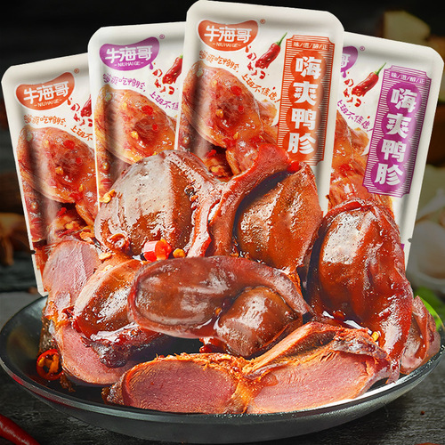 Brother Niuhai's Spicy Five-Spice Ready-to-Eat Duck Gizzard and Intestine Snack Food with Independent Small Packaging Leisure Food
