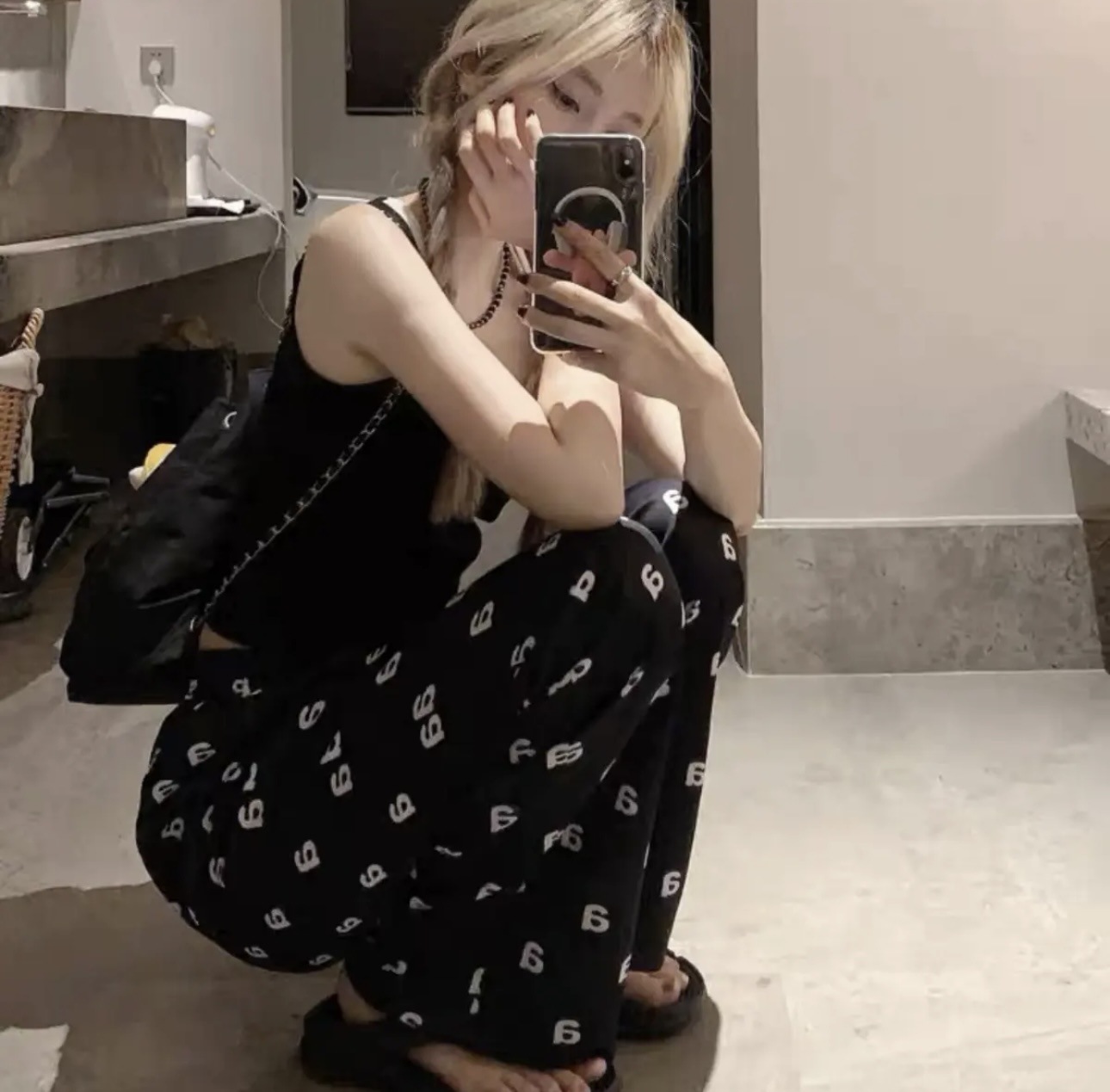 [5 días de preventa] [Pantalones de seda de algodón] Pantalones de pijama de seda de algodón para mujer