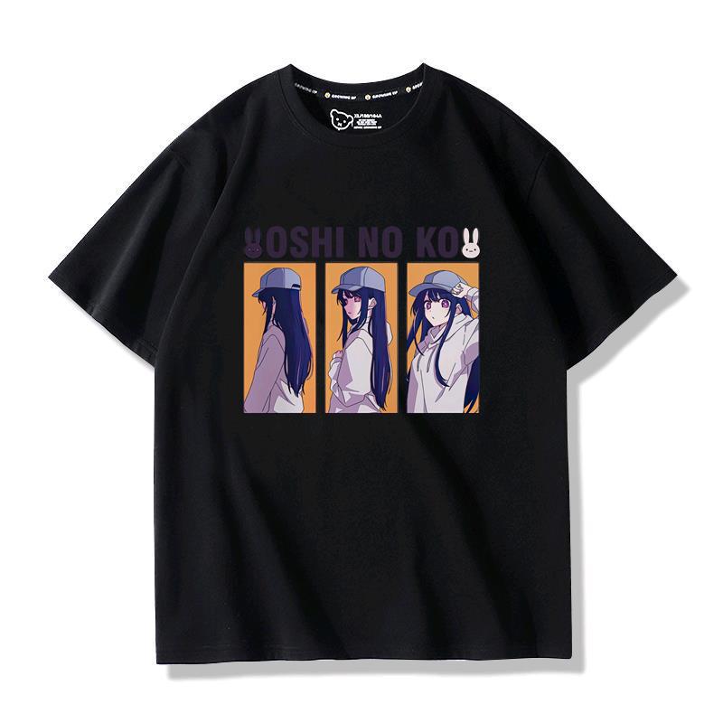 My pushing child anime surrounding Hoshino loves cute short -sleeved T -shirt summer cotton men and women clothes two -dimensional pain clothes 4