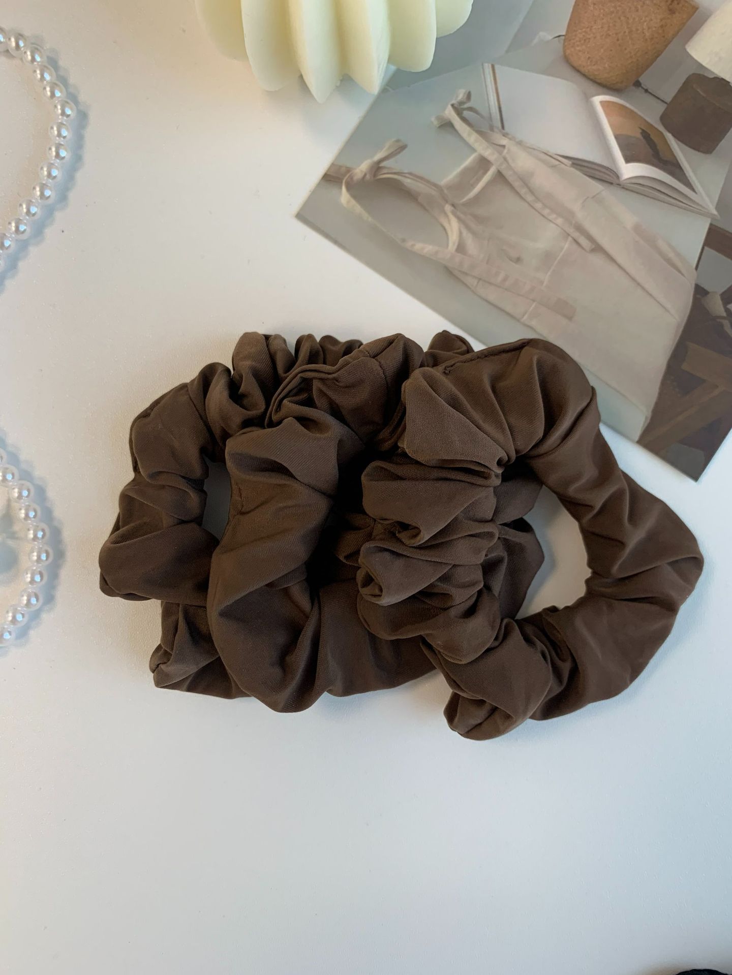 슈퍼 유연한 대형 원형 다크 브라운