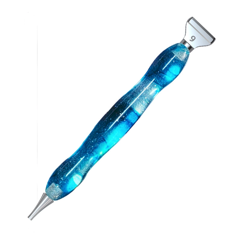 Diamond Pen Tool Set, Multi-Color Handle, Metal Heads & Diamond Bits, Compact Case
