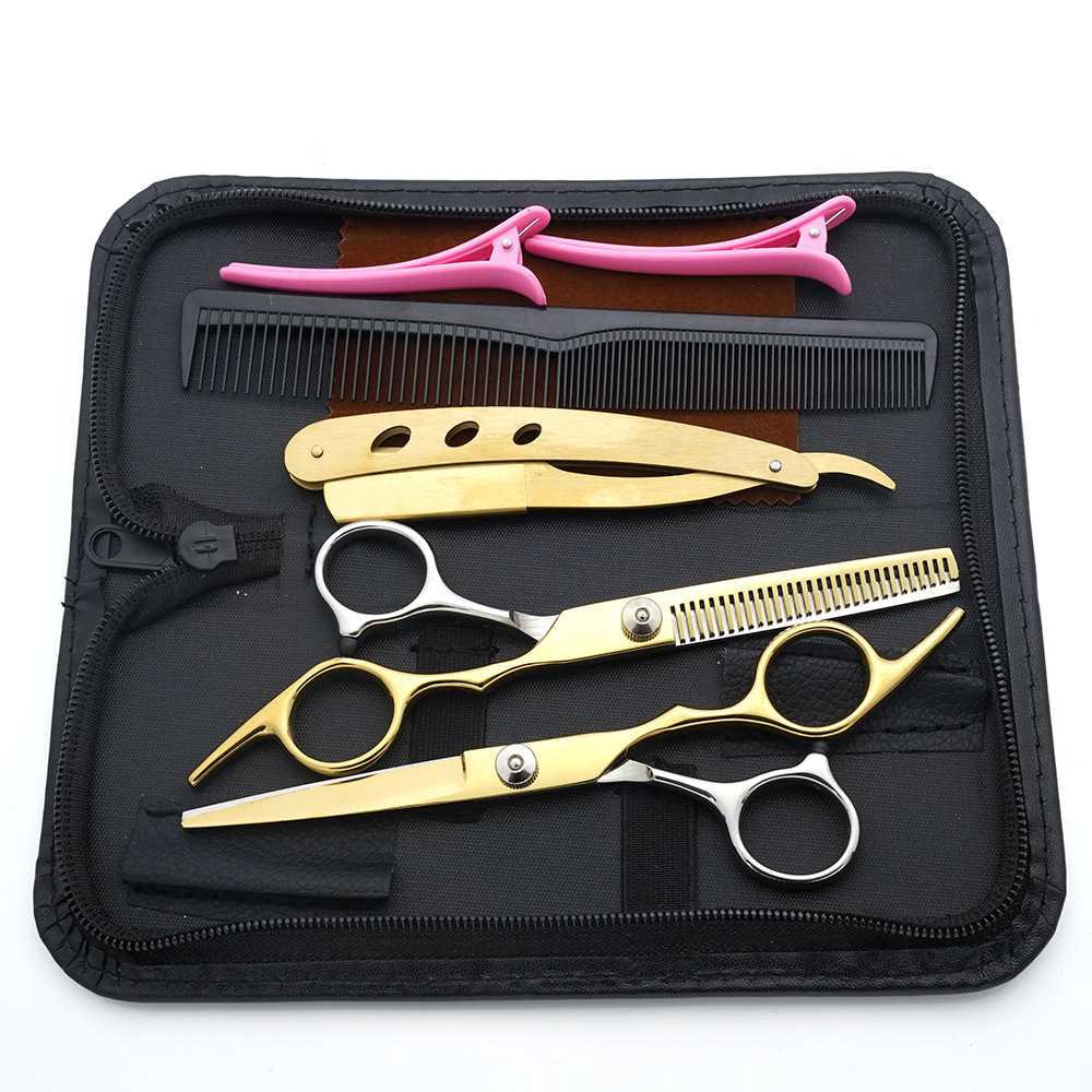 Estilista profesional, tijeras de corte de pelo, corte de pelo, corte de pelo, corte de pelo, corte de dientes fino, juego de corte de belleza con flequillo especial para peluquero