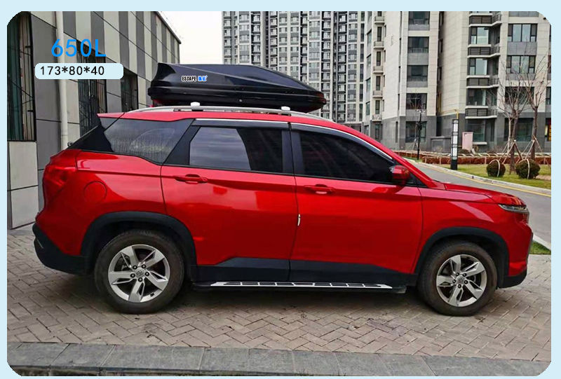 New Waterproof Large-Capacity Car Roof Luggage Box, No-Drill Suv Travel Box, Ultra-Thin Universal Luggage Rack