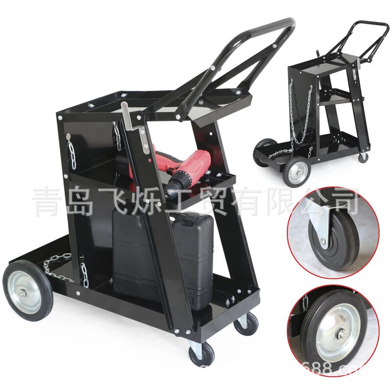 メーカー販売可荷重80kg三層収納可ステアリング移動四輪溶接工具車|undefined