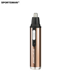 Sportsman SM-402電動鼻毛剃りメンズ充電式ステンレスボディ鼻毛トリマー