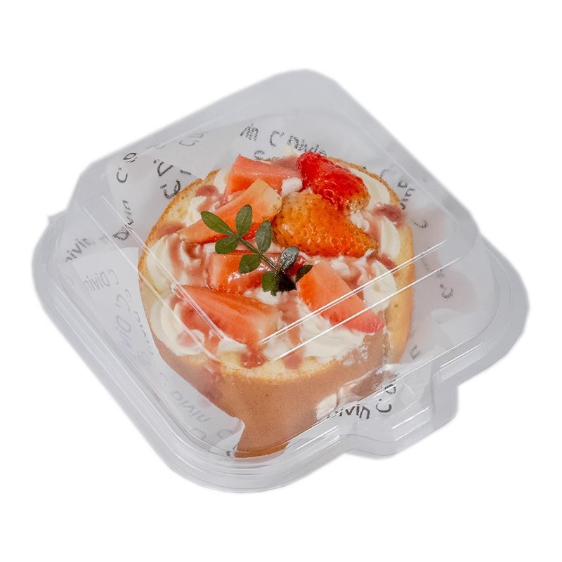 Caja anti niebla desechable transparente embalaje de sándwich caja de pastel de hamburguesas caja de embalaje unida