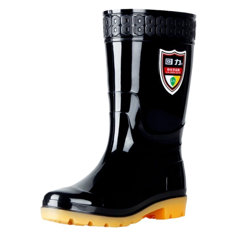 Устойчивая к кислотам и щелочам обувь Huili, химическая Гальваническая фабрика, мужская непромокаемая обувь с высоким стволом для охраны труда, промышленности и горнодобывающей промышленности, износостойкая Водная обувь