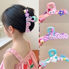 星黛露可爱草莓小熊彩色发夹少女后脑勺盘发鲨鱼夹日韩卡通抓夹