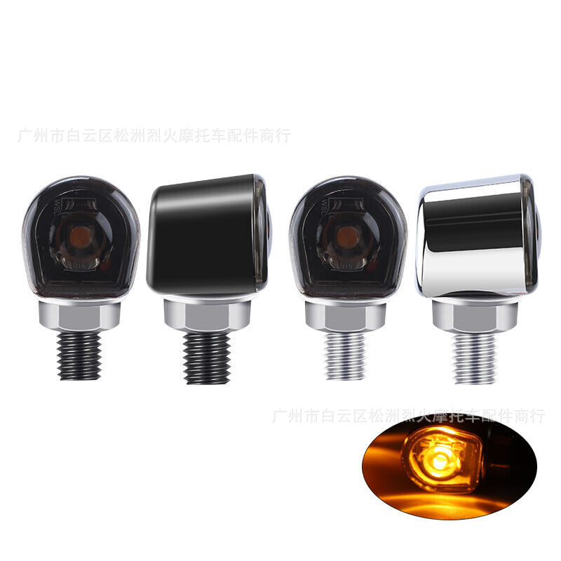 Harley motorcycle modified retro metal LED turn signal hidden finger light mini direction light 12V indicator light