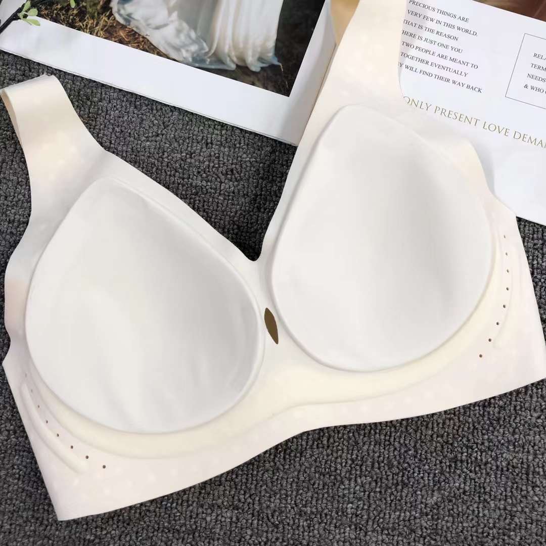 Nueva taza de látex sin marcas de alta calidad, chaleco de dama sin anillo de acero, bra de yoga, ropa interior deportiva, mujer al por mayor