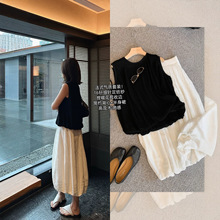 金漳服饰/2026大叮自制《精品线套装》16针细针定纺纱捏褶花苞背