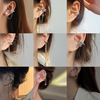 Earrings from pearl, long ear clips, no pierced ears, city style, wholesale