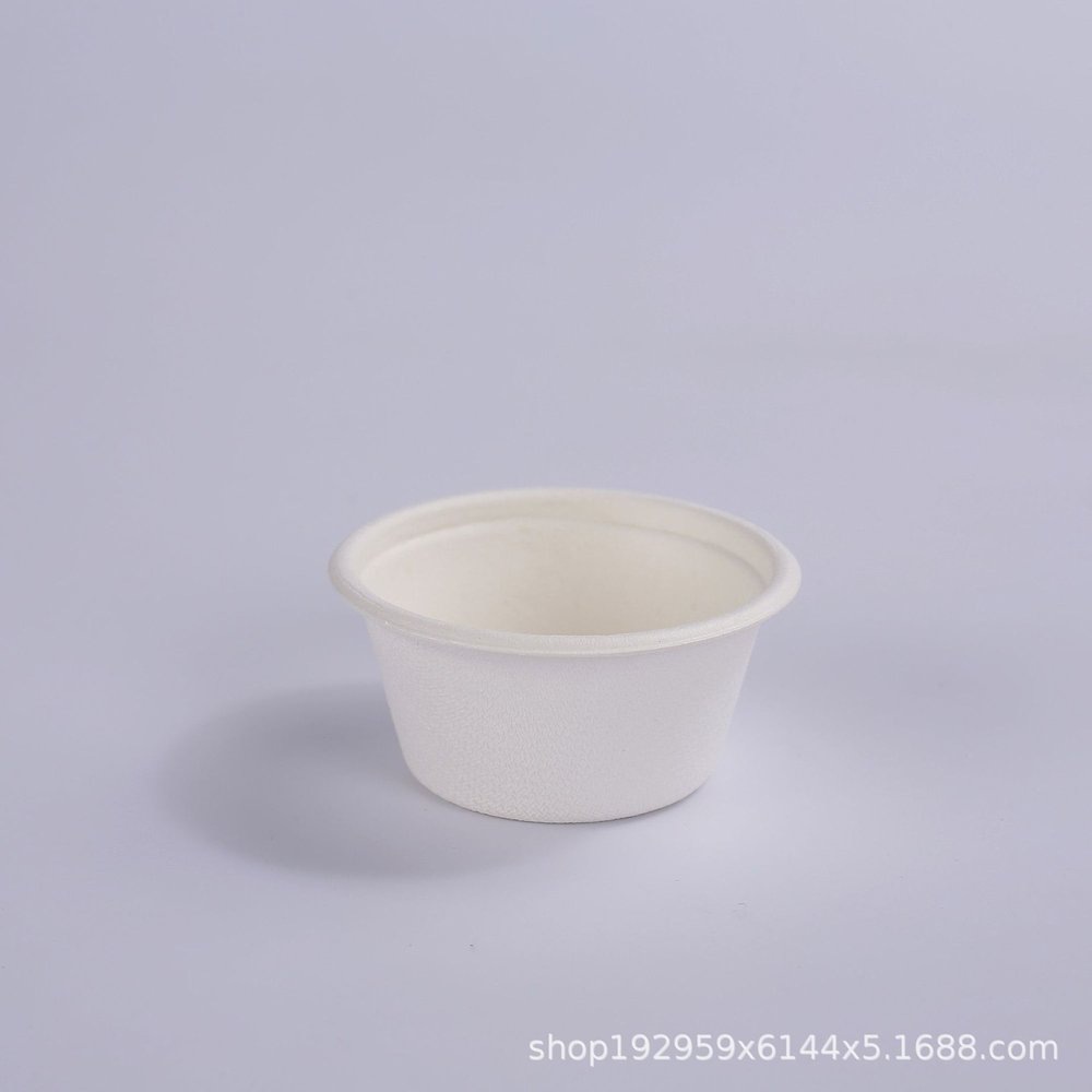 Taza de prueba de pulpa Taza de salsa Blanco 2 onzas Taza de papel pequeña desechable con tapa Salsa dulce Caja de chile Plato de salsa