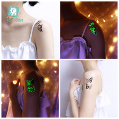 Recaro Cross-border Waterproof Glow-in-the-Dark Temporary Tattoo with Fairy Butterfly Cartoon for Kids Face Tattoo