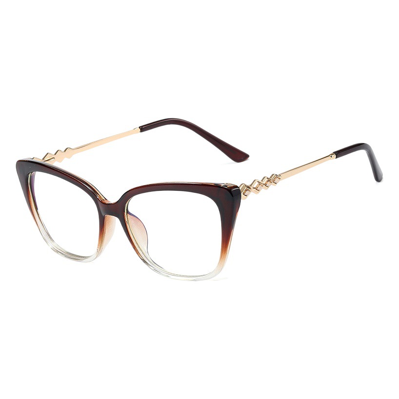 95668 nuevo metal primavera pie cuadrado marco anti azul luz gafas mujeres TR90 completo marco miopía Marco en stock al por mayor