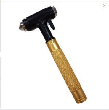 Qəza çəkici Multifunctional Car Emergency Long-Handle Hammer - km-46-safety-hammer-gold