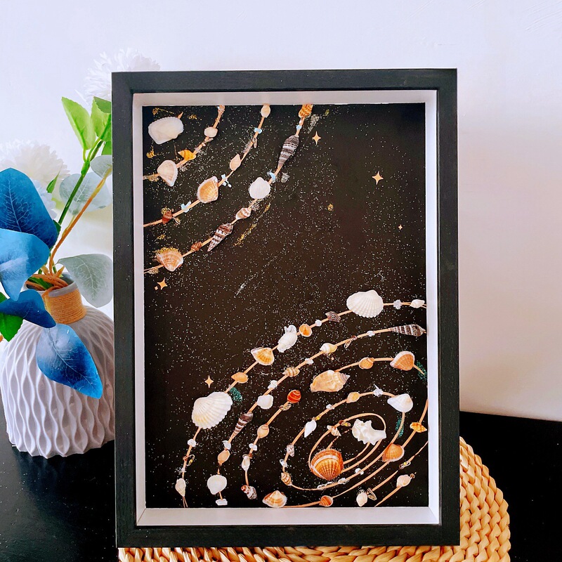 Hollow Three-Dimensional Photo Frame 2cm Deep Acrylic Dust-Proof Shell Conch Starry Sky DIY Handmade Material Package Decorative Picture Frame