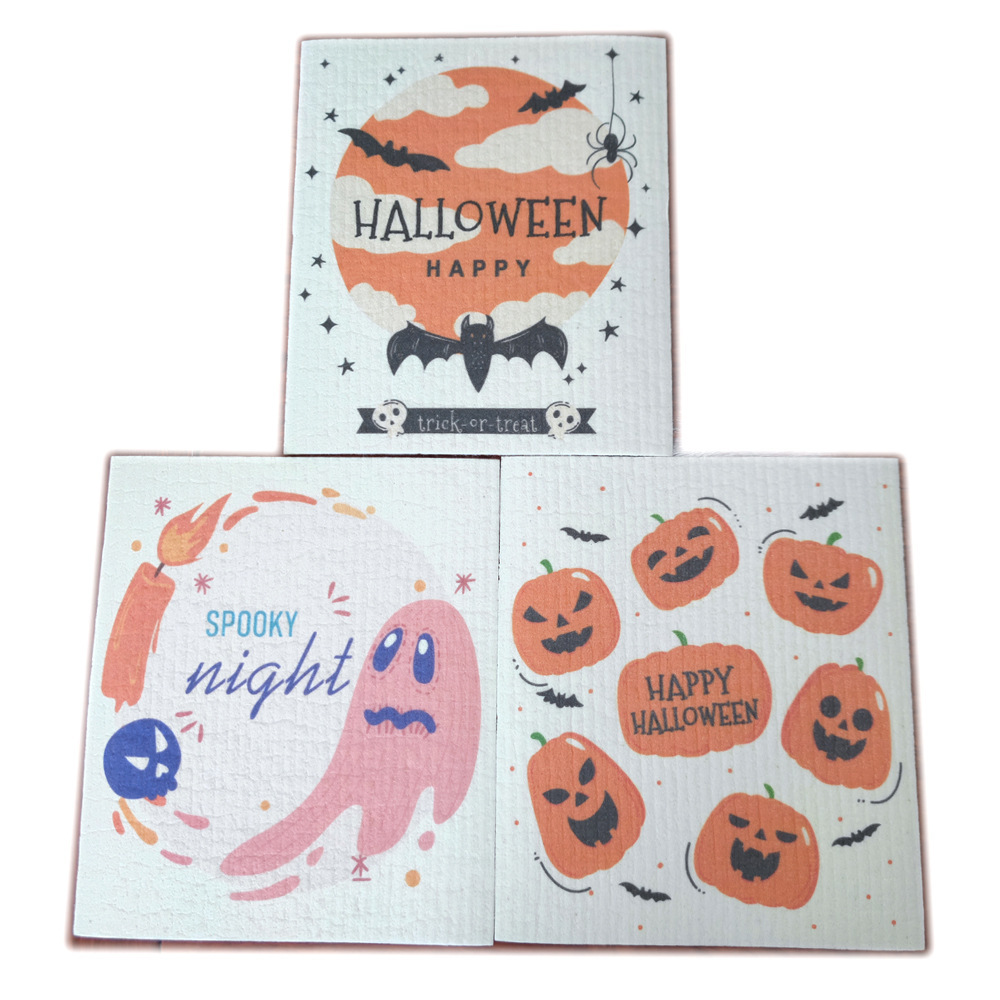 Toallas suecas alemanas dm toallas absorbentes de agua sin aceite eco pulpa de algodón impresa toallas de cocina