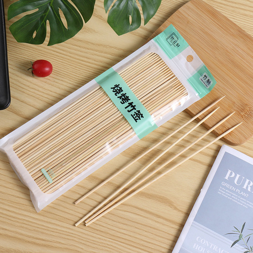 Disposable bamboo skewers for barbecue, fruit skewers, tanghulu skewers, 3.0mm thick Kanto stew, spicy hot pot skewers