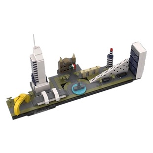 Модель сборки здания MOC Guadalajara, совместимая с Lego, креативная образовательная сцена, модульная игрушка в подарок
