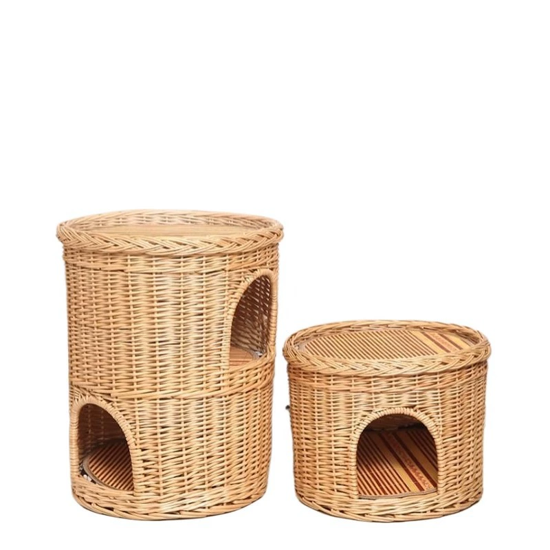 Double-layer universal big villa, woven house, cat