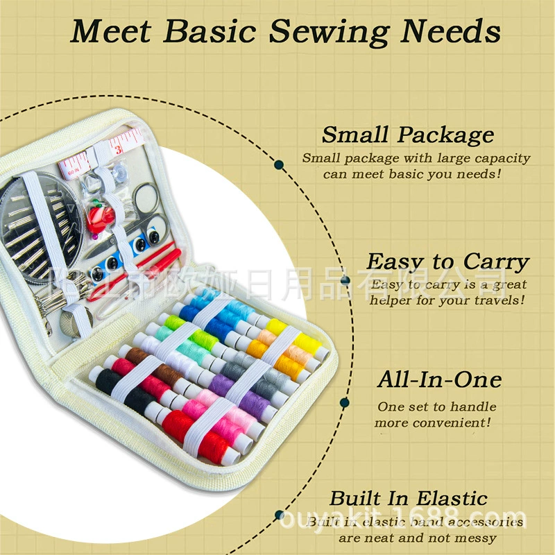 (Cross-border trading), yellow set with zipper, accessories, 86 pieces, DIY