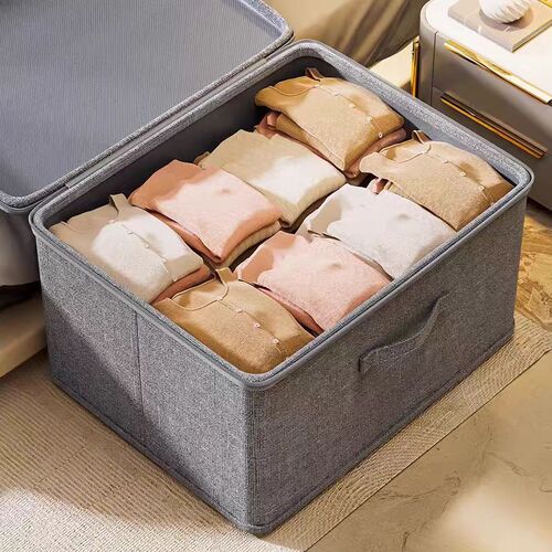 Clothing storage box with flip cover wardrobe organizing box washable storage box with password lock cationic storage box