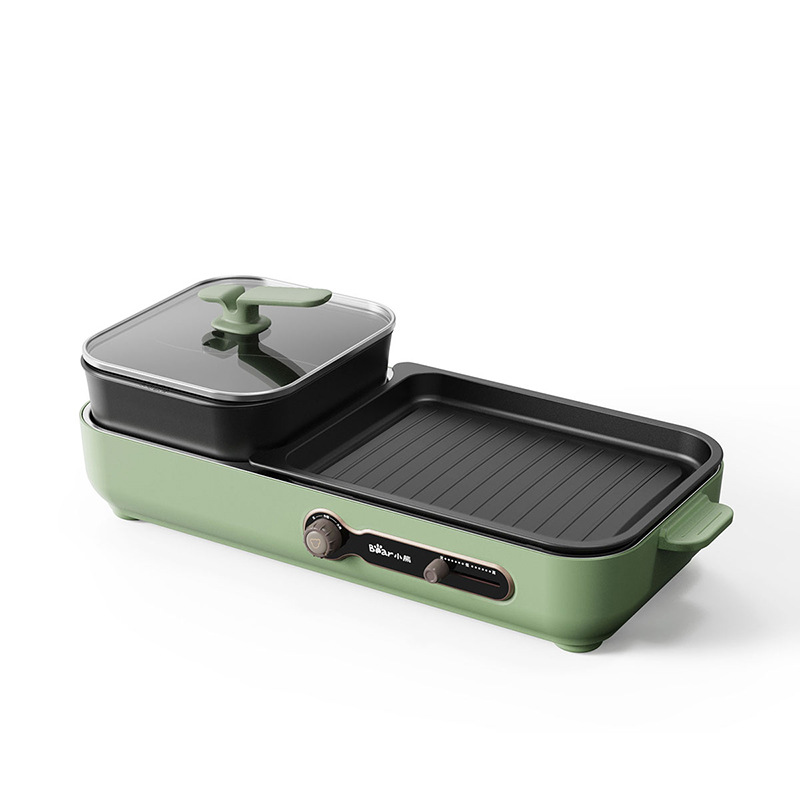 Bear DKL-C16 C1 Electric Barbecue Multi-functional Frying And Shabu-shabu All-in-one Pot Kebab Hot Pot Smokeless Cooking Pot