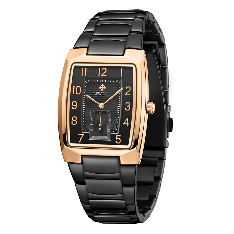 WWOOR/Hold Love 8837 nueva moda personalizada movimiento de cuarzo Correa acero simple creativo reloj casual los hombres