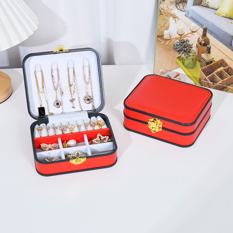 가장자리가 검은색인 빨간색; 새로운 스타일(잠금 장치 포함) 13.5*11.5*5.2CM