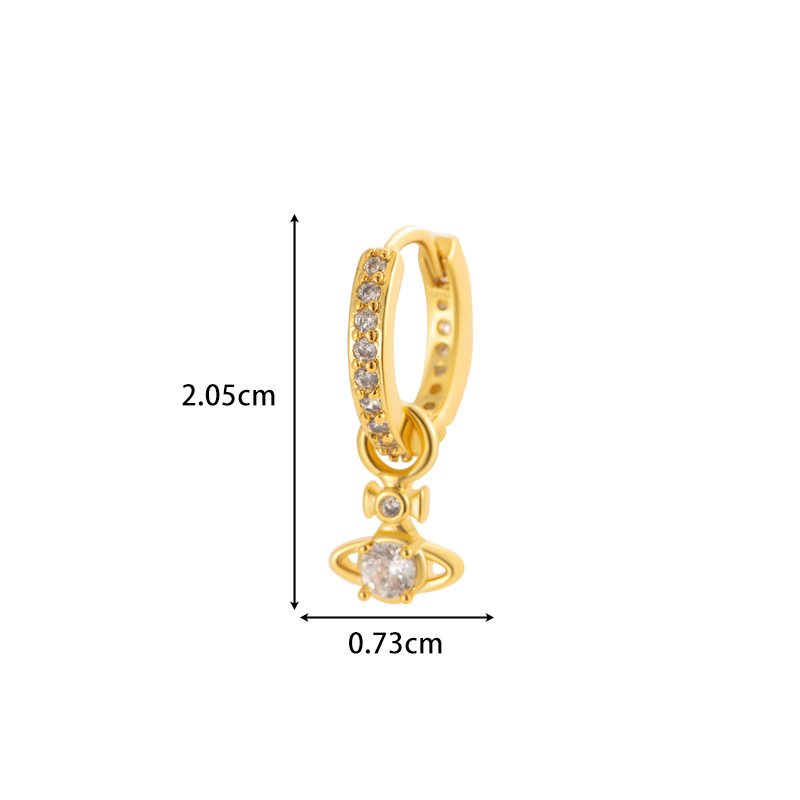 Heart Shape Pattern Women's Gender 1 Piece Ear Cartilage Rings & Studs Elegant Simple Style Streetwear Heart Shape Copper Plating Zircon
