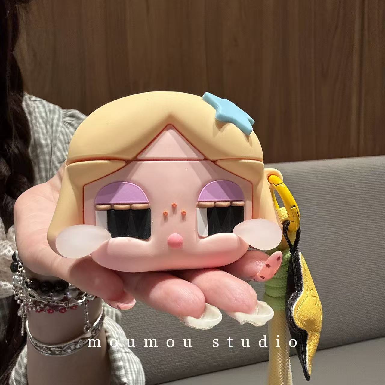 Bonita estrella de dibujos animados llorando bebé auriculares Airpods1 / pro2 Apple auriculares Bluetooth inalámbricos cubierta 3 / 4
