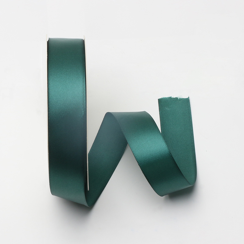 Cinta de color sólido 2,5 cm cinta de poliéster pastel de cumpleaños vendaje flor material de la tienda ramo de flores cinta de embalaje