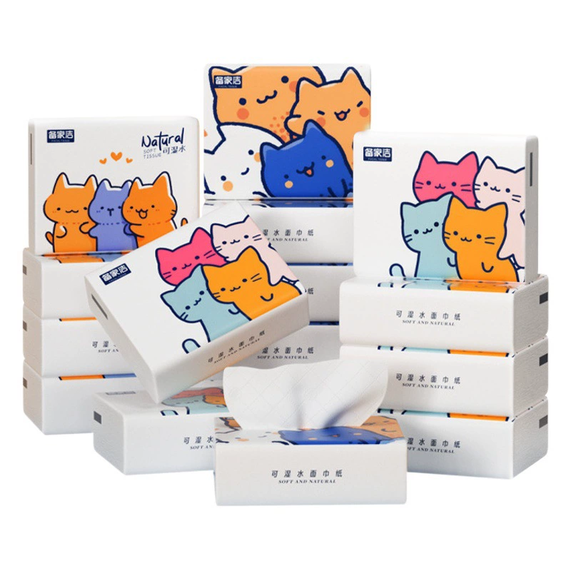 [9,9 снимков по 20 упаковок] Beijiajie, милая тканевая бумага, маленькая сумка, переносная ручная кладь, студенческий носовой платок, бумага