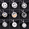 Brand trend necklace stainless steel hip-hop style, double-sided pendant