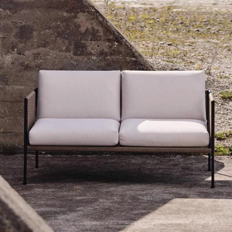 Ocio al aire libre sofá de caña villa patio jardín balcón silla individual mesa de té combinación de nuevos muebles impermeables chinos