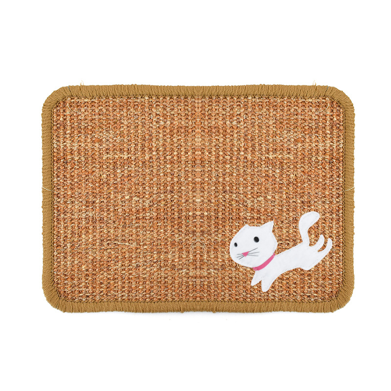 En stock al azar de sisal gato rascarse almohadilla de algodón de tela sisal estera de bloqueo estera de mascota sofá almohadilla protectora entrega rápida