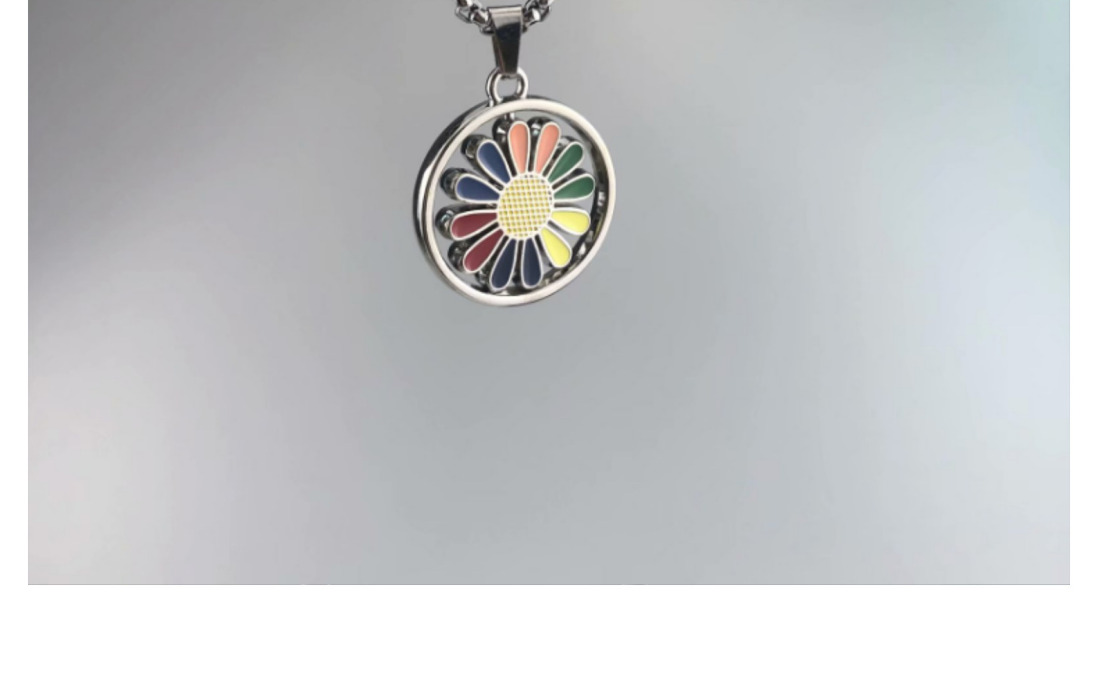 Seven Colored Flower Pendant Necklace For Men Titanium Jewellery_voghion.com