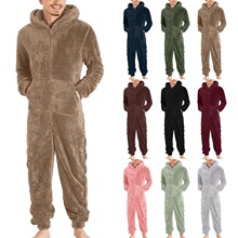 B 23953 Zipper Fleece One Piece Pajamas ��ů����˯�� ר