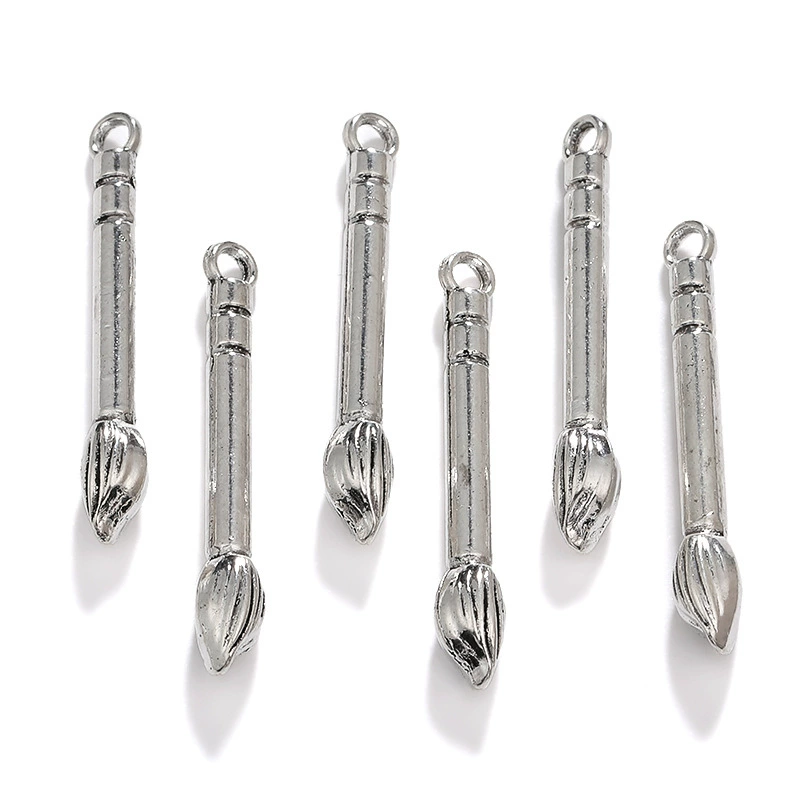 DIY сплав ювелирные аксессуары Школьные принадлежности пишущая кисть подвесная ручка кулон винтажные аксессуары AliExpress B- 0023