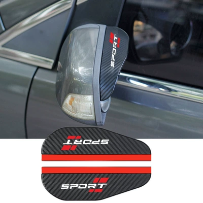 Cross-Border Sport Car Rearview Mirror Carbon Fiber Pattern Rain-Proof Eyebrow Reversing Mirror Rain-Proof Dust-Proof Universal Rain-Proof Shield