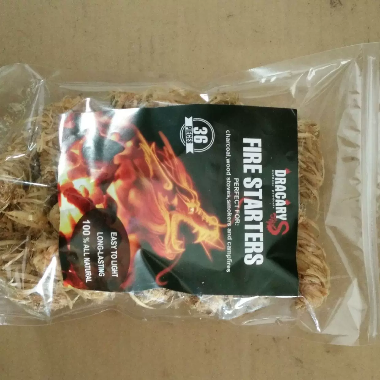 户外烧烤烤炉点炭引火卷 烧烤炭引火助燃棒 36个/袋 蜡木卷