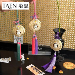 【中秋节新品】竹编平安扣吊坠diy手工材料包礼品车载挂件伴手礼