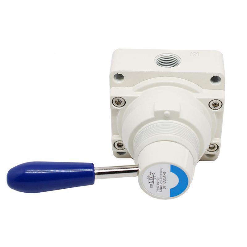 4HV310-0气8手转阀仁民气动控位三通开关阀电磁制阀二气缸换