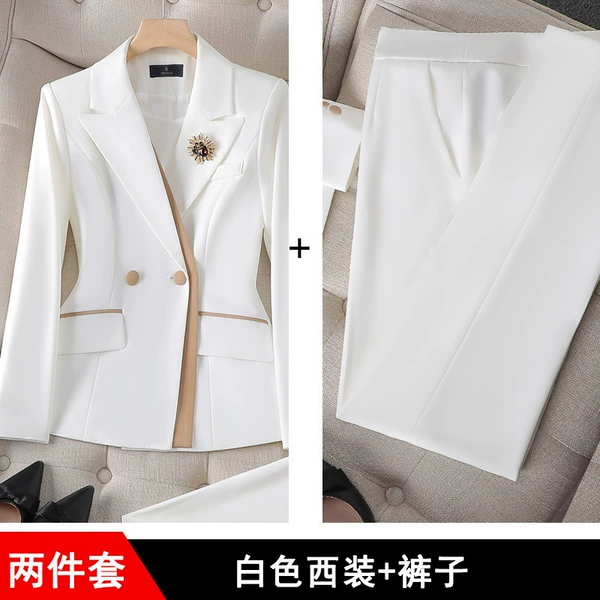 White classic suit jacket, trousers
