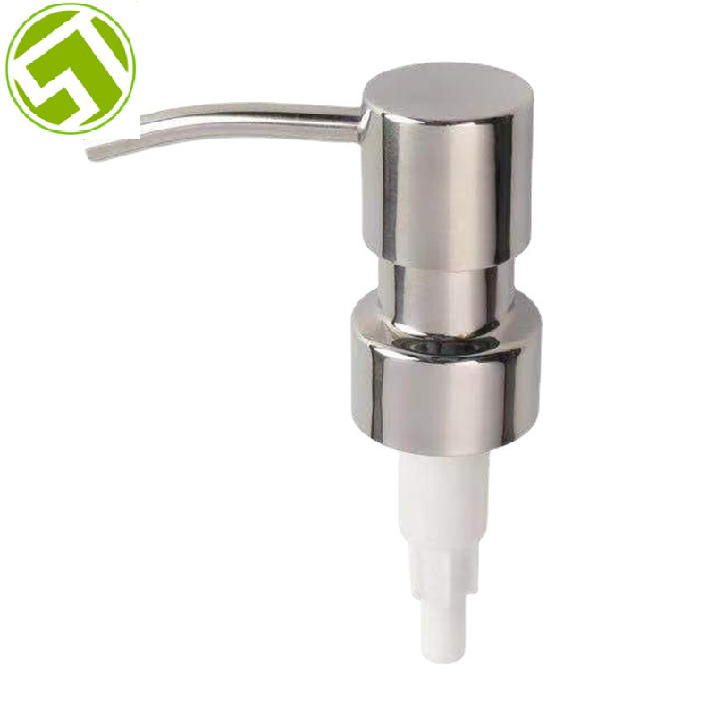 En stock 28 dientes boquilla de metal cerámica loción prensa dispensador de jabón Lavado de Manos botella de loción 304 cabeza de la bomba de acero inoxidable